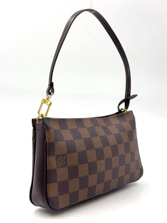 Louis Vuitton Navona Damier Ebene Leather Brown Handbag - Picture 2 of 12